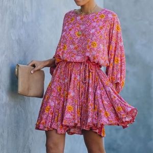 VICI Aakaa Monika Floral Rope Tie Dress